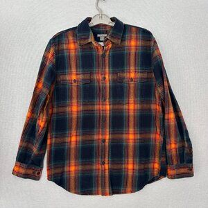 FALLS CREEK MEN'S PLAID FLANNEL SHIRT LONG SLEEVES TWO FRON POCKETS SIZE M